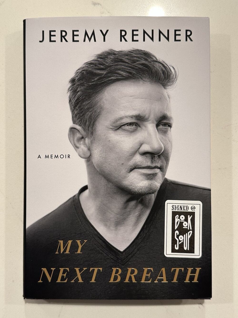 Jeremy Renner SIGNED BOOK My Next Breath Hardcover ~ AUTOGRAPHED #5
